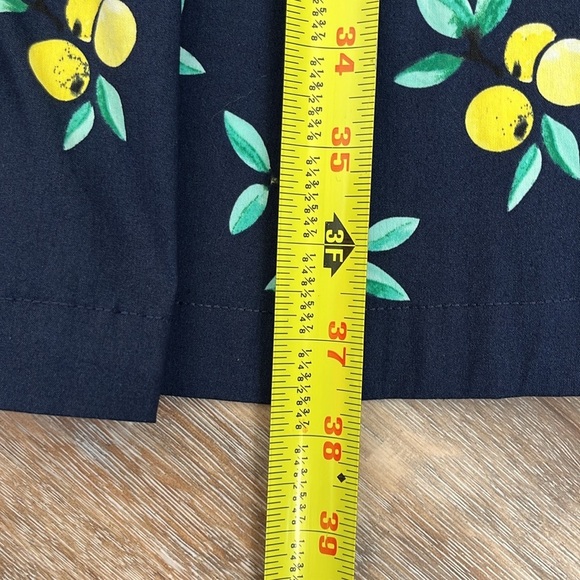 Charter Club Women's Blue Shirt Dress Size 6 Lemon Novelty Print Rockabilly - Picture 12 of 15